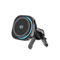 Стойка за Tech-protect v20 arcticboost magnetic magsafe dashboard & vent car mount wireless charger, 25w, qi2.2 black