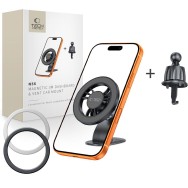Стойка за кола Tech-protect n56, magnetic magsafe 3m dashboard & vent car mount, black