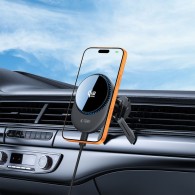 Стойка за кола Tech-protect v21, magnetic magsafe dashboard & vent car mount wireless charger 25w qi2.2, black