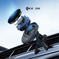 Стойка за кола Tech-protect v21, magnetic magsafe dashboard & vent car mount wireless charger 25w qi2.2, black