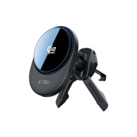 Стойка за кола Tech-protect v21, magnetic magsafe dashboard & vent car mount wireless charger 25w qi2.2, black