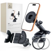 Стойка за кола Tech-protect n62 2in1, universal & magnetic magsafe dashboard & vent car mount, black