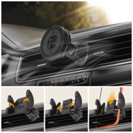 Стойка за кола Tech-protect n62 2in1, universal & magnetic magsafe dashboard & vent car mount, black
