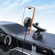 Стойка за кола Tech-protect v9 arcticboost magnetic magsafe dashboard & vent car mount wireless charger 25w qi2.2, black