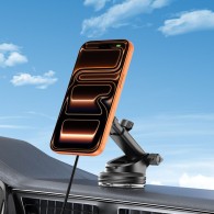 Стойка за кола Tech-protect v9 arcticboost magnetic magsafe dashboard & vent car mount wireless charger 25w qi2.2, black