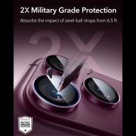 Протектор за камера Esr Armorite Camera Protector iPhone 18 Pro / 18 Pro Max, Deep Burgundy