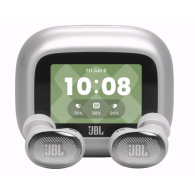 Слушалки JBL Live Buds 4 Bluetooth, стерео, v6.0, TWS, микрофон, ANC, LED дисплей, IP55, Silver