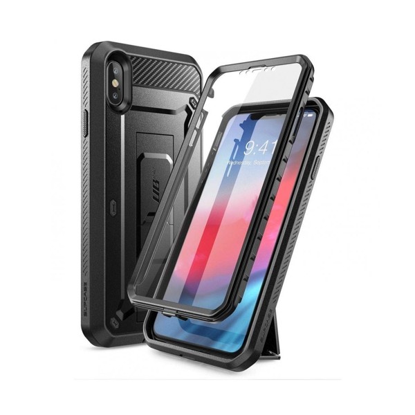 Удароустойчив хибриден кейс Supcase Unicorn Beetle Pro за iPhone X/Xs, Черен