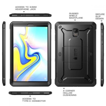 Удароустойчив хибриден кейс Supcase Unicorn Beetle Pro за Samsung Galaxy Tab A 10.5, Черен