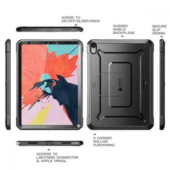 Удароустойчив хибриден кейс Supcase Unicorn Beetle Pro за Apple iPad Pro 12.9 2018, Черен