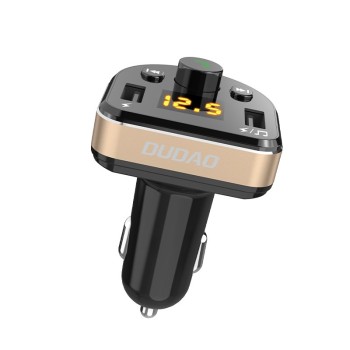 Зарядно за кола с Bluetooth FM трансмитер Dudao R2Pro, 2x USB / 3.4A, Черен