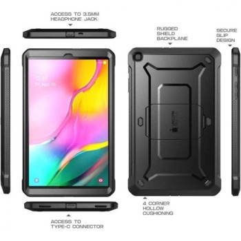 Удароустойчив хибриден кейс Supcase Unicorn Beetle Pro за Samsung Galaxy Tab A 10.1 , Черен