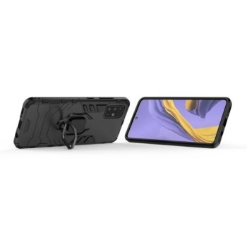 Удароустойчив Калъф с Поставка Ring Armor Kickstand Tough Rugged Cover за Samsung Galaxy S20 Ultra, Черен