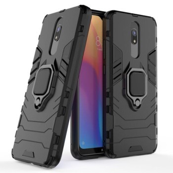 Удароустойчив Калъф с Поставка Ring Armor Kickstand Tough Rugged Cover за Xiaomi Redmi 8A / Xiaomi Redmi, Черен