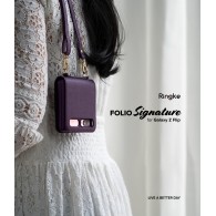 Калъф Ringke Signature Genuine Leather Gold Series за Samsung Galaxy Z Flip, Purple