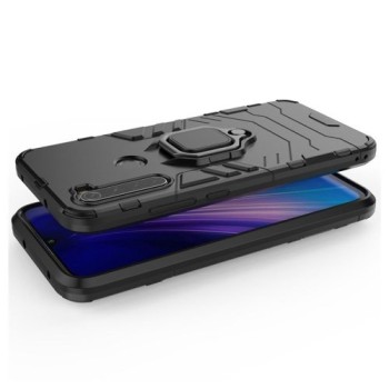 Удароустойчив Калъф с Поставка Ring Armor Kickstand Tough Rugged Cover за Xiaomi Redmi Note 8T, Черен