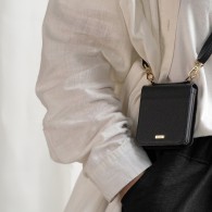 Калъф Ringke Signature Genuine Leather Gold Series за Samsung Galaxy Z Flip, Black