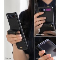 Калъф Ringke Signature Genuine Leather Gold Series за Samsung Galaxy Z Flip, Black