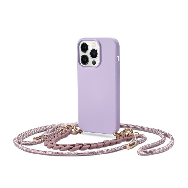 Калъф TECH-PROTECT iCon Chain за iPhone 14 Pro, Violet