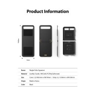 Калъф Ringke Signature Genuine Leather Gold Series за Samsung Galaxy Z Flip, Black