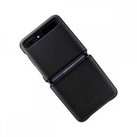 Калъф Samsung Galaxy Z Flip EF-VF700LBEGEU Leather Cover, Кожа, Black