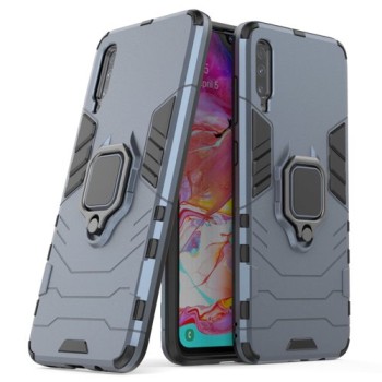 Удароустойчив Калъф с Поставка Ring Armor Kickstand Tough Rugged Cover за Samsung Galaxy A70, Син