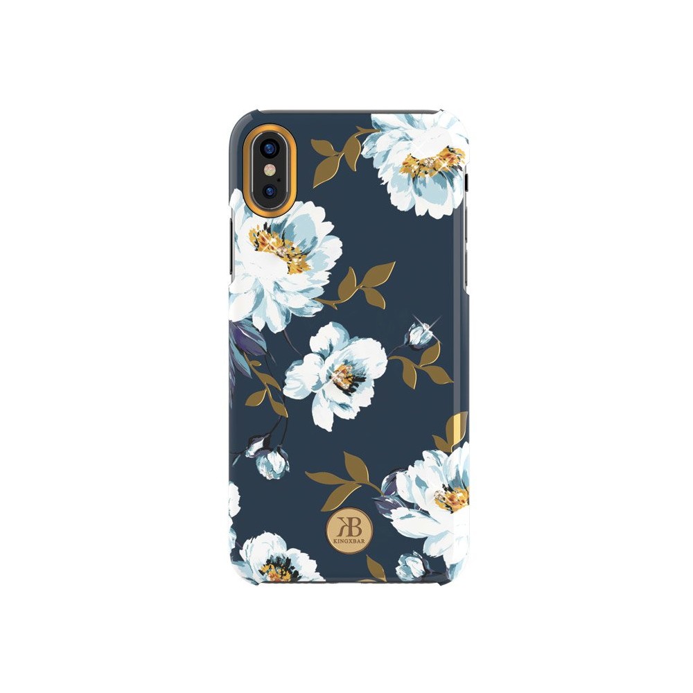 Калъф Kingxbar Blossom със Swarovski Crystals за iPhone XS Max, Blue