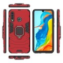 Удароустойчив Калъф с Поставка Ring Armor Kickstand Tough Rugged Cover за Huawei P30 Lite, Червен