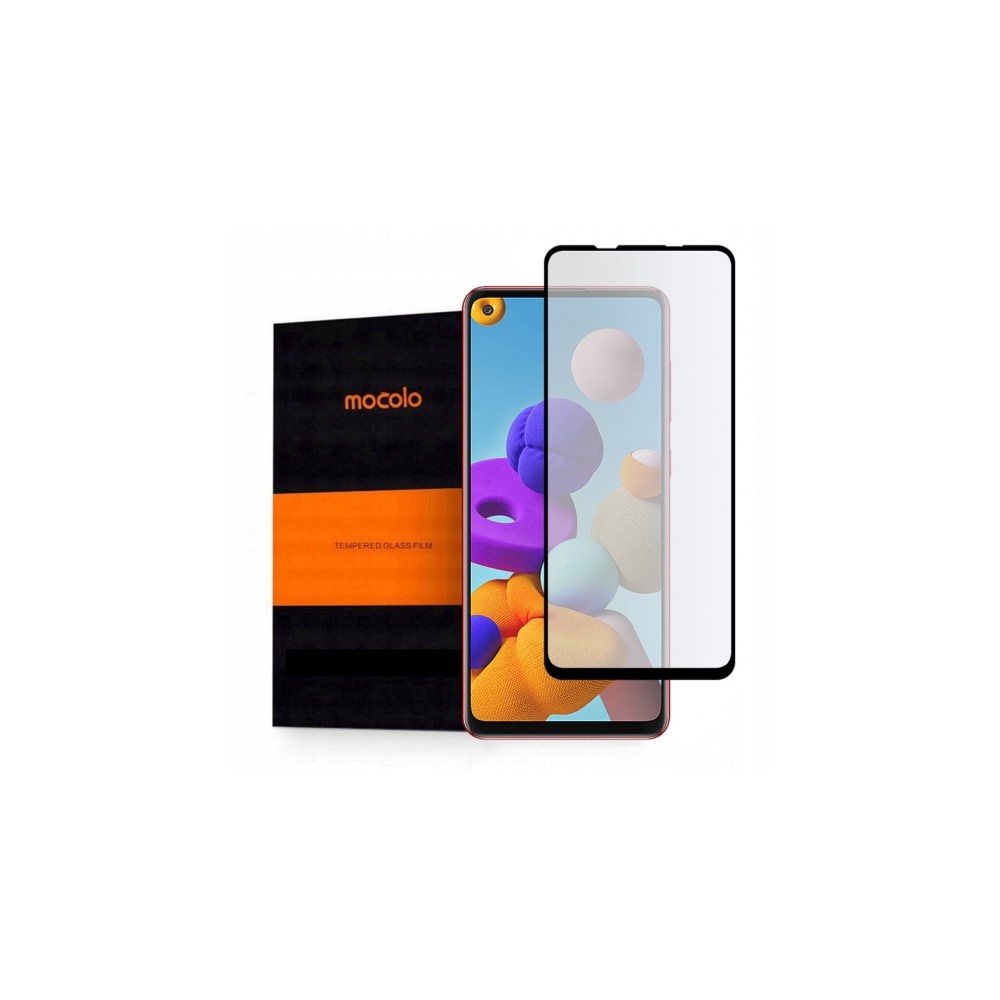Стъклен протектор MOCOLO TG+Full Glue за Samsung A21S, Black