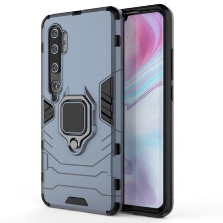 Удароустойчив Калъф с Поставка Ring Armor Kickstand Tough Rugged Cover за Xiaomi Mi Note 10 / Mi Note 10 Pro / Mi CC9 Pro, Син