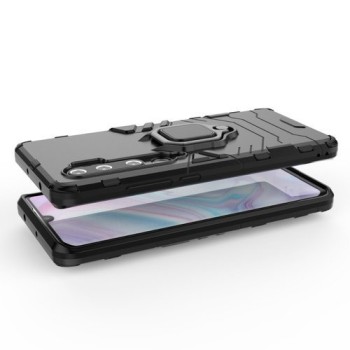 Удароустойчив Калъф с Поставка Ring Armor Kickstand Tough Rugged Cover за Xiaomi Mi Note 10 / Mi Note 10 Pro / Mi CC9 Pro, Син