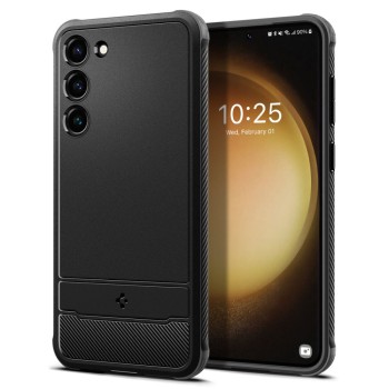 Калъф Spigen Rugged Armor за Samsung Galaxy S23, Matte Black