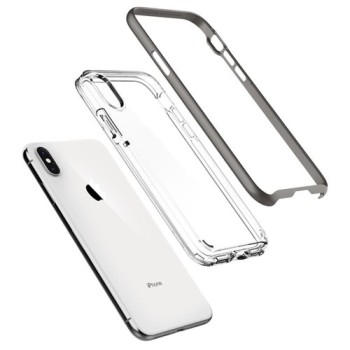 Spigen Neo Hybrid Crystal хибриден кейс с най-висока степен на защита за iPhone Xs Max, Gunmetal