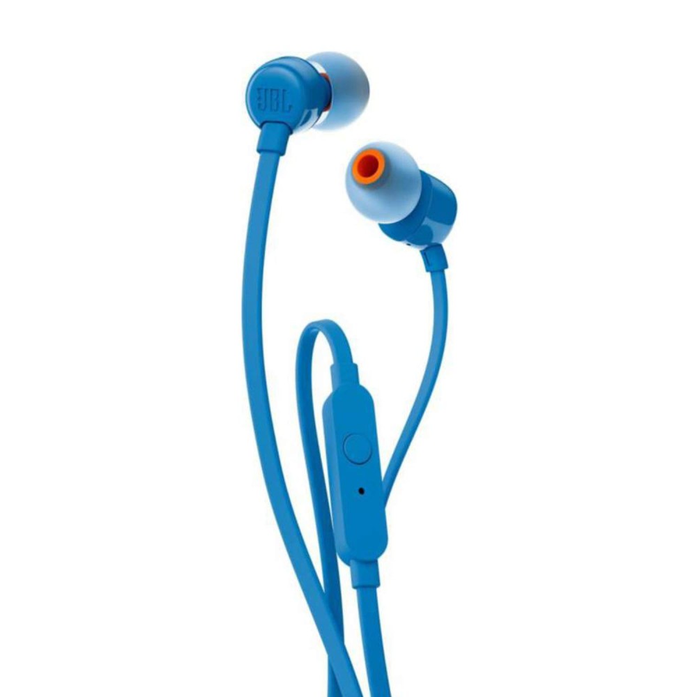 Аудио слушалки JBL T110, In-Ear, Микрофон, Син
