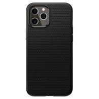 Удароустойчив силиконов кейс Spigen Liquid Air за iPhone 12/12 Pro, Matte Black