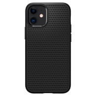 Удароустойчив силиконов кейс Spigen Liquid Air за iPhone 12 mini, Matte Black
