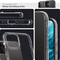 Удароустойчив силиконов кейс Spigen Ultra Hybrid за iPhone 12 Pro Max, Crystal Clear