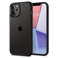 Удароустойчив силиконов кейс Spigen Ultra Hybrid за iPhone 12/12 Pro, Matte Black