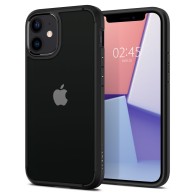 Удароустойчив силиконов кейс Spigen Ultra Hybrid за iPhone 12 mini, Matte Black