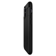 Удароустойчив силиконов кейс Spigen Slim Armor CS за iPhone 12 mini, Black