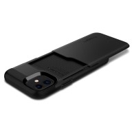Удароустойчив силиконов кейс Spigen Slim Armor CS за iPhone 12 mini, Black