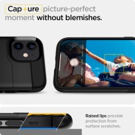 Удароустойчив силиконов кейс Spigen Slim Armor CS за iPhone 12 mini, Black