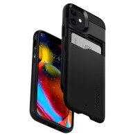 Удароустойчив силиконов кейс Spigen Slim Armor CS за iPhone 12 mini, Black