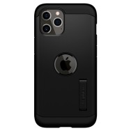 Удароустойчив силиконов кейс Spigen Tough Armor за iPhone 12 Pro Max, Black