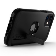 Удароустойчив силиконов кейс Spigen Tough Armor за iPhone 12 mini, Black
