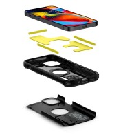 Удароустойчив силиконов кейс Spigen Tough Armor за iPhone 12 mini, Black