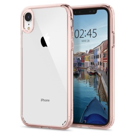 Spigen Ultra Hybrid хибриден кейс с най-висока степен на защита за iPhone XR, Rose Crystal