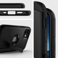 Удароустойчив силиконов кейс Spigen Tough Armor за iPhone 12 mini, Black
