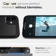Удароустойчив силиконов кейс Spigen Tough Armor за iPhone 12 mini, Black