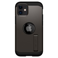 Удароустойчив силиконов кейс Spigen Tough Armor за iPhone 12 mini, Gun Metal